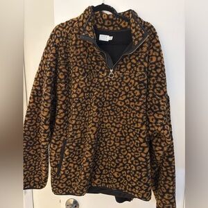 Time and Tru Animal Print Fleece Jacket